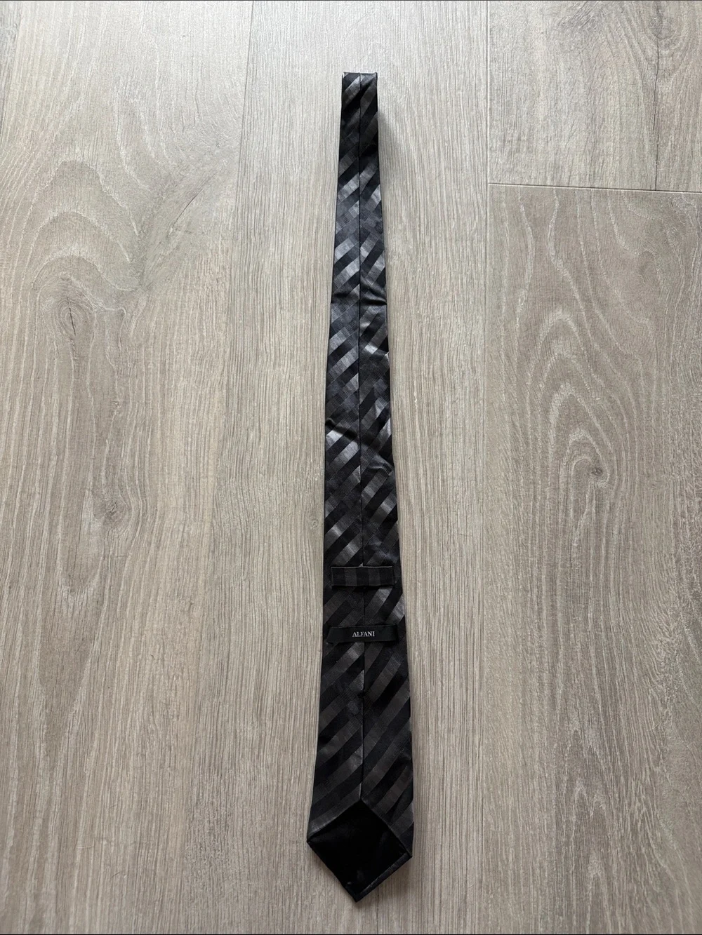 Alfani Black Striped Men's Dress Tie